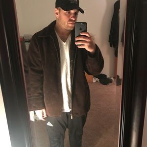 Perry Ellis Men’s suede Pea Coat